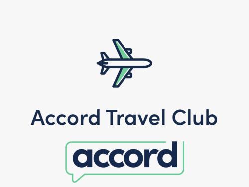 Accord travel club with airplane logo
