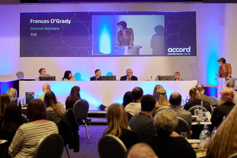 Frances O'Grady at Accord conference 2022