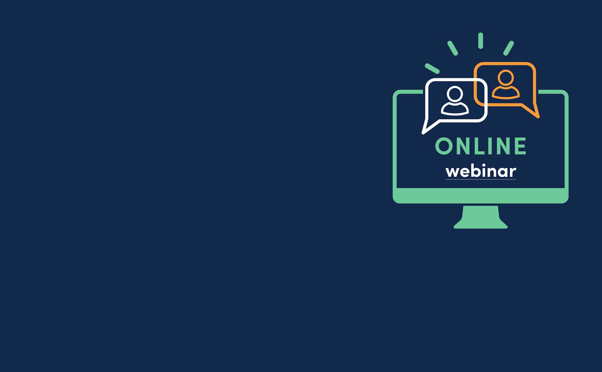 Accord online webinar logo on blue background